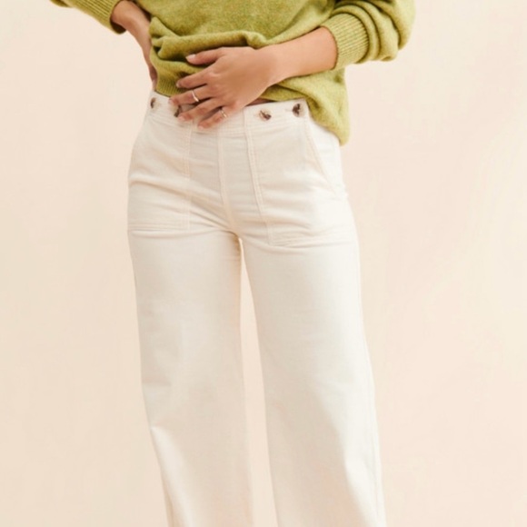 Pilcro “Kit” Utility Wide Leg Corduroy Trousers
 Anthropologie cream - Picture 5 of 10